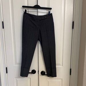 Women’s The Limited Gray Pinstripe cropped cuffed pants